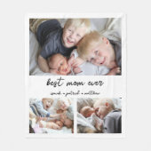Best Mom Ever Kids Names フリースブランケット (正面)