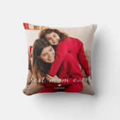 Best Mom Ever l Custom Photo & Text Typography クッション (正面)