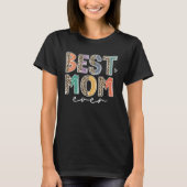 Best Mom Ever Leopard Flash Happy Mother Day  Mama Tシャツ (正面)