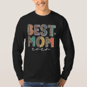Best Mom Ever Leopard Flash Happy Mother Day  Mama Tシャツ (正面)