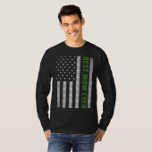 Best Mom Ever Military Mom Thin Green Line Tシャツ (正面フル)