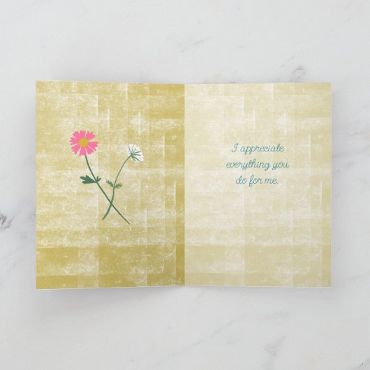 Best Mom Ever – Modern Floral Abstract with Vase カード (内部)