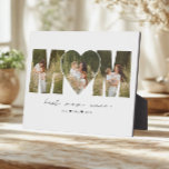 Best Mom Ever Modern Photo Collage Gift For Mother フォトプラーク<br><div class="desc">This is a photo collage that spells out the word MOM (with a heart in the middle) along with a custom message. This is the perfect gift for mom for mother's day,  her birthday or Christmas. Photos by prostooleh / Freepik.</div>