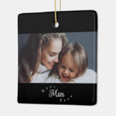 Best Mom Ever Modern Simple セラミックオーナメント (左)