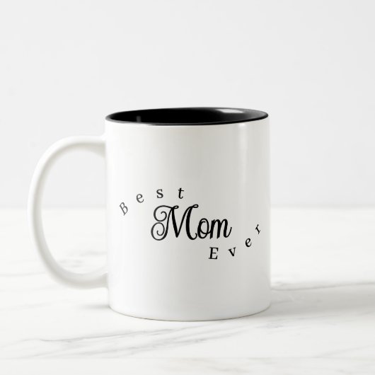 Best Mom Ever Modern Simple ツートーンマグカップ (左)