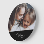 Best Mom Ever Modern Simple ラージ壁時計 (傾斜)