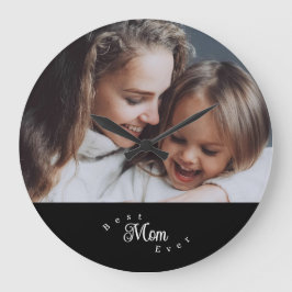 Best Mom Ever Modern Simple ラージ壁時計