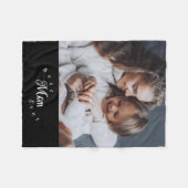 Best Mom Ever Modern Simple Photo フリースブランケット (正面(横))