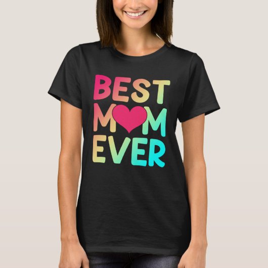Best Mom Ever Mommy Mother Mama Grandma Happy Moth Tシャツ (正面)