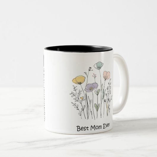 Best Mom Ever Mother's Day ツートーンマグカップ (正面右)