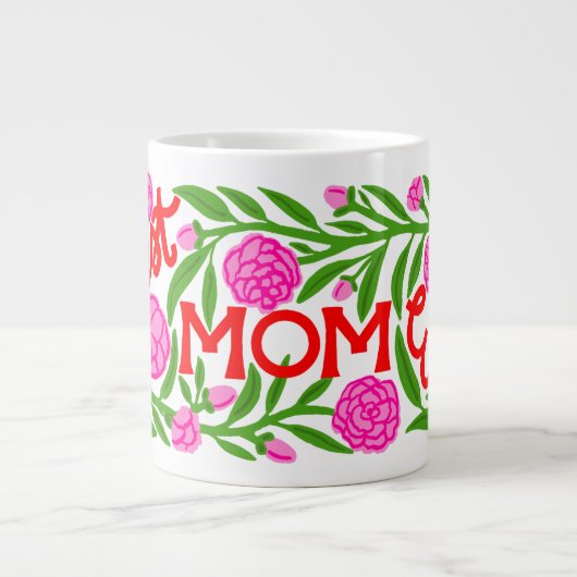 Best Mom Ever Mother's Day Jumbo Mug ジャンボコーヒーマグカップ (正面)