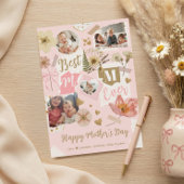 Best Mom Ever Mother's Day Scrapbook Photo Collage カード