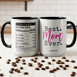 Best Mom Ever Nutrition Facts Mother's Day マグカップ