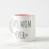 Best MOM Ever Personalized ツートーンマグカップ (正面左)