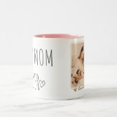 Best MOM Ever Personalized ツートーンマグカップ (中央)