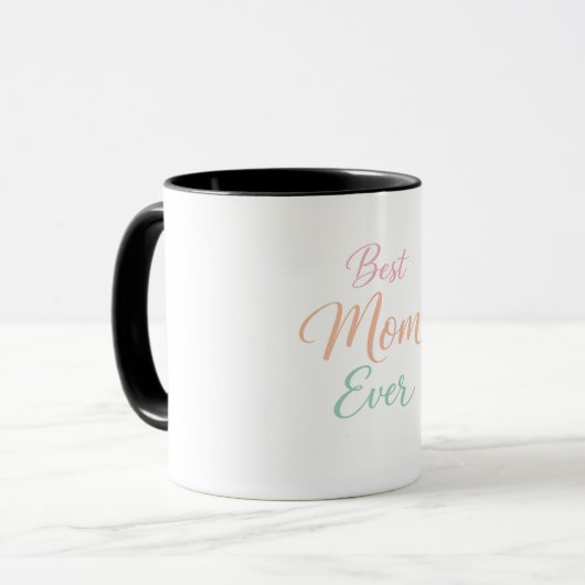 Best Mom Ever Personalized Coffee Mug マグカップ (正面左)