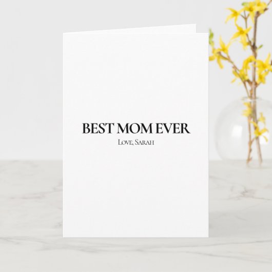 Best Mom Ever Personalized Greeting Card カード (黄色い花)