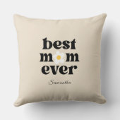 Best Mom Ever Personalized Mother's Day クッション (裏面)