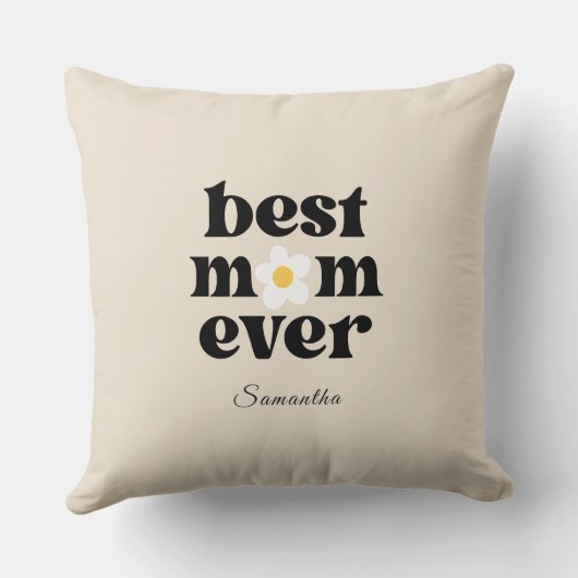 Best Mom Ever Personalized Mother's Day クッション (裏面)