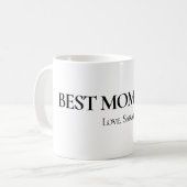 Best Mom Ever Personalized Mug コーヒーマグカップ (正面左)