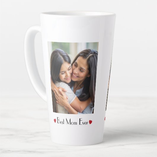 Best Mom Ever Personalized Mug | Gift For Mom カフェラテマグ (左アングル)
