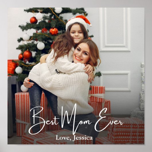 Best Mom Ever Personalized Photo ポスター (正面)