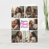Best Mom Ever Photo Collage Birthday Mother's Day カード (正面)