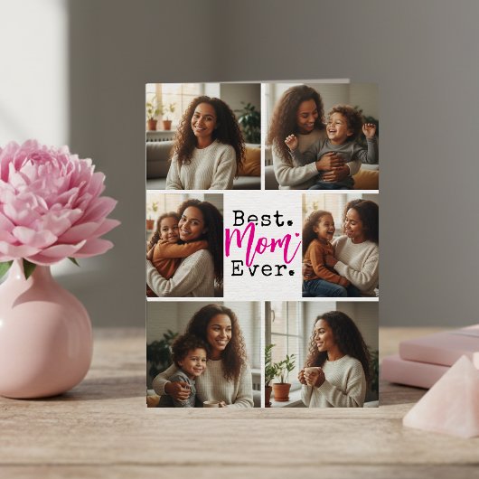 Best Mom Ever Photo Collage Birthday Mother's Day カード