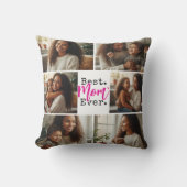 Best Mom Ever Photo Collage Birthday Mother's Day クッション (正面)