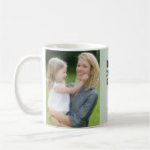  Best Mom Ever Photo Sage Green Mother's Day コーヒーマグカップ (左)