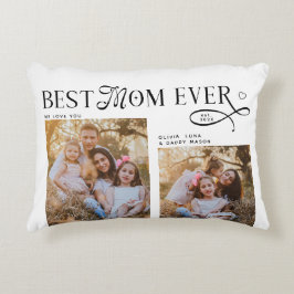 Best Mom Ever Photos Heart Mothers Day Gifts アクセントクッション