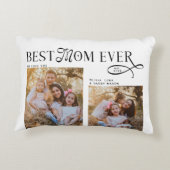 Best Mom Ever Photos Heart Mothers Day Gifts  アクセントクッション (裏面)
