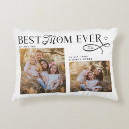 Best Mom Ever Photos Heart Mothers Day Gifts アクセントクッション