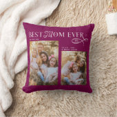 Best Mom Ever Photos Heart Mothers Day Gifts クッション (ブランケット)