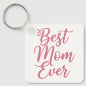 Best Mom Ever Pink Custom 1 Photo Keepsake キーホルダー (正面)