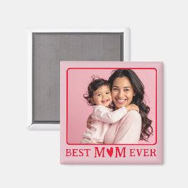 Best Mom Ever Pink Photo Magnet マグネット