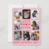 Best Mom Ever Pink & Red 8 Photo Mother’s Day (正面)