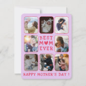 Best Mom Ever Purple & Red 8 Photo Mother’s Day (正面)