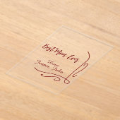 Best mom ever red love Spanish border stylish  アクリル招待状 (レイダウン)