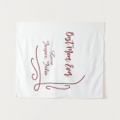 Best mom ever red love Spanish border stylish  タペストリー (正面(横))