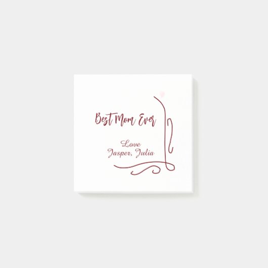 Best mom ever red love Spanish border stylish  ポストイット (正面)