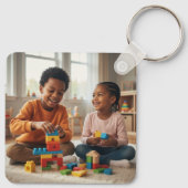 Best Mom Ever Retro Groovy 1 Photo Keepsake キーホルダー (裏面)