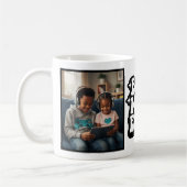 Best Mom Ever Retro Groovy 2 Photo Keepsake コーヒーマグカップ (左)