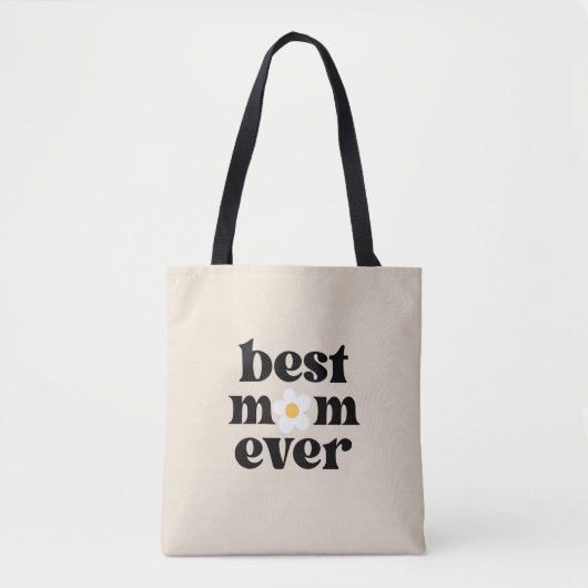 Best Mom Ever Retro Typography Mother's day トートバッグ (正面)