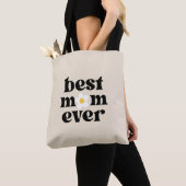 Best Mom Ever Retro Typography Mother's day トートバッグ (クローズアップ)