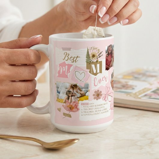 Best Mom Ever Scrapbook Photo Collage Gift for Mom コーヒーマグカップ