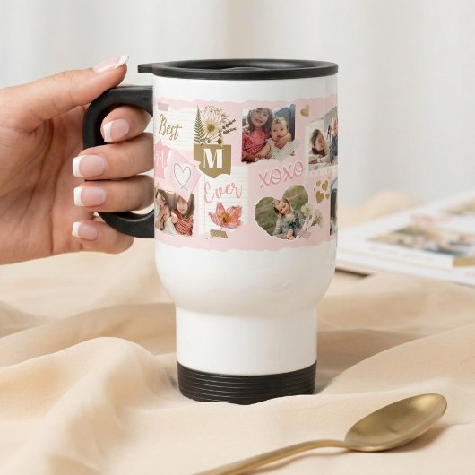 Best Mom Ever Scrapbook Photo Collage Gift for Mom トラベルマグ