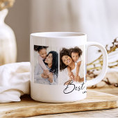 Best Mom Ever Script Photo Collage コーヒーマグカップ