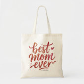 Best Mom Ever Simple Modern Chic Brown Calligraphy トートバッグ (正面)