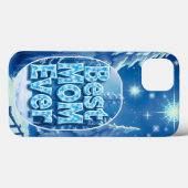 Best Mom Ever Snowy Scene iPhone Case Case-Mate iPhoneケース (裏面 (横))